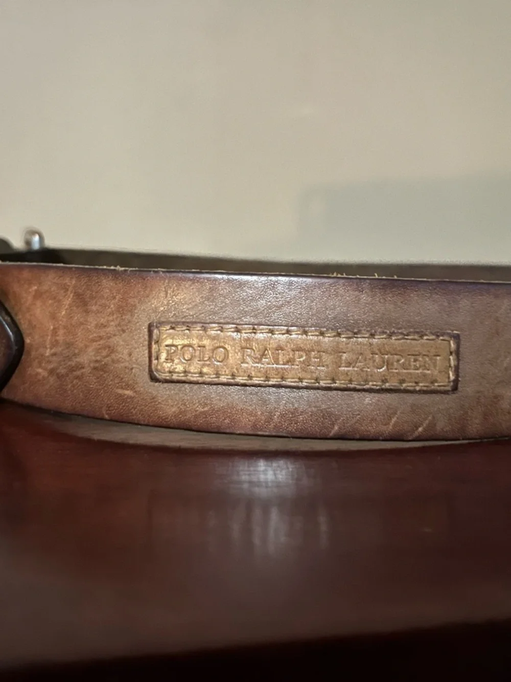 Polo Ralph Lauren Brown Leather Men's Belt around 44 inches